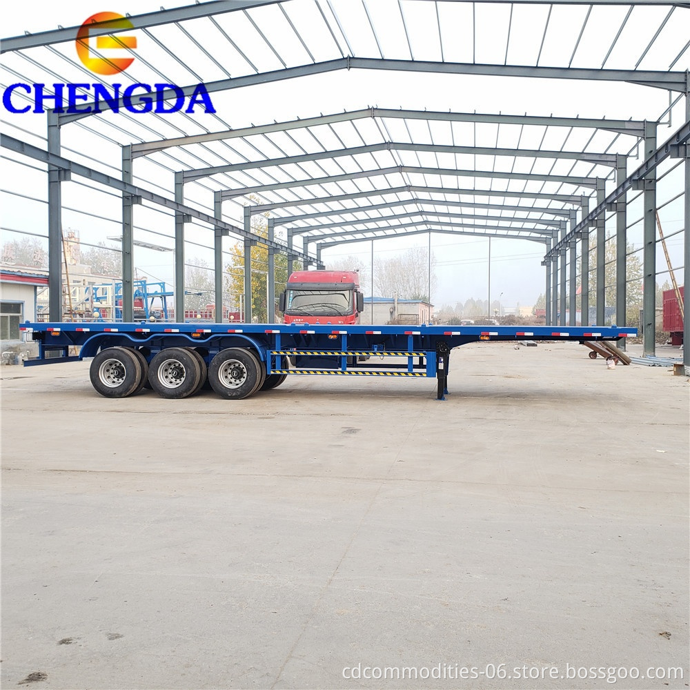 High quality 40ft Flatbed Container Trailer For Container Transportation